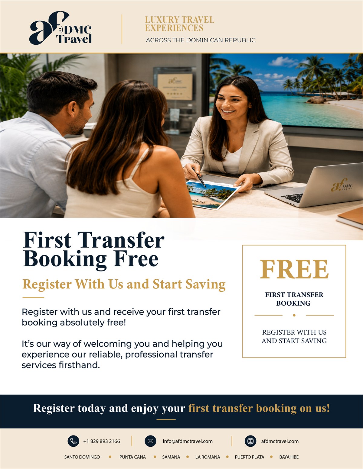 First Transfer Booking Free