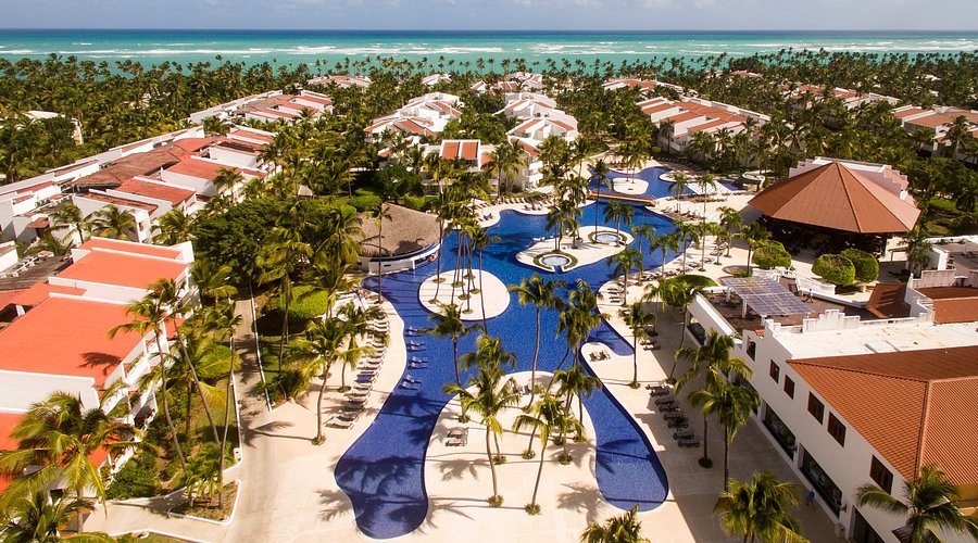 Aerial view of the Punta Cana coastline, Dominican Republic